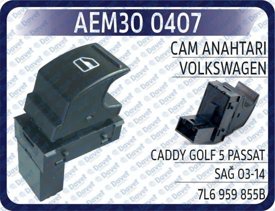 AEM 300407 Cam Anahtari Vw Caddy Golf 5 Passat Sag 03-14